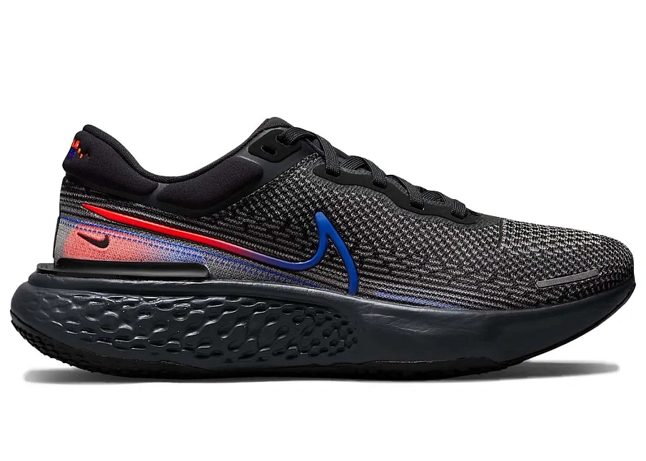 Фото № 1 с приближением к товару «‎Nike ZoomX Invincible Run Flyknit Black Bright Crimson Racer Blue»