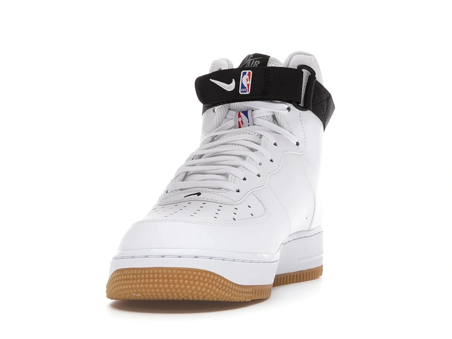 Фото № 2 с приближением к товару «‎Nike Air Force 1 High NBA White University Gold»