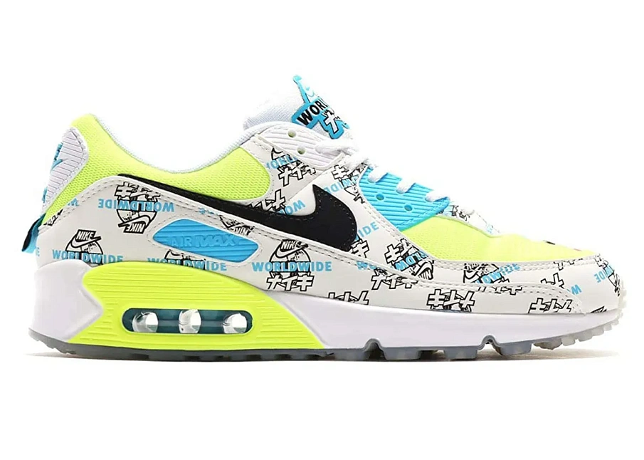 Фото № 1 с приближением к товару «‎Nike Air Max 90 SE Worldwide Katakana White »