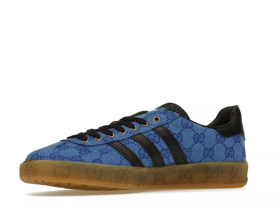 Фото № 6 с приближением к товару «‎adidas x Gucci Gazelle Blue GG Monogram»