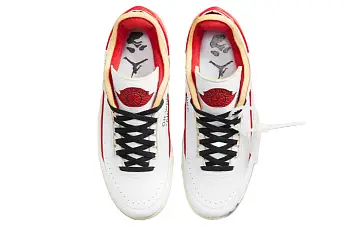 Off-White Nike Air Jordan 2 Low "White and Varsity Red - 6