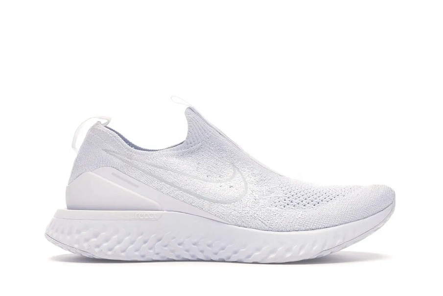 Фото № 1 с приближением к товару «‎Nike Epic Phantom React Flyknit White Pure Platinum »