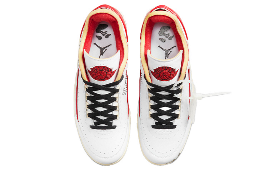Фото № 4 с приближением к товару «‎Off-White Nike Air Jordan 2 Low "White and Varsity Red»