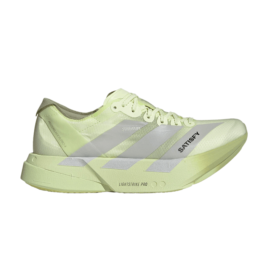 Фото № 1 с приближением к товару «‎SATISFY x adidas Adizero Adios Pro 4 Tent Green»
