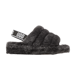 UGG Women's Fluff Yeah Slide Charcoal