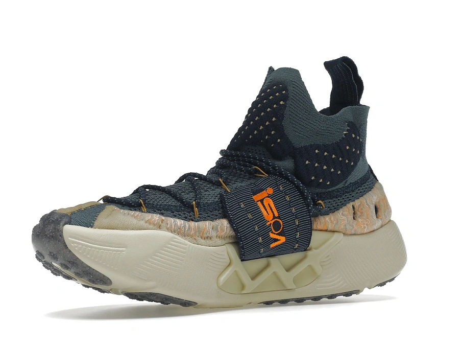 Фото № 4 с приближением к товару «‎Nike ISPA Sense Flyknit Mineral Slate Magma Orange»