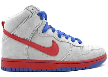 Nike SB Dunk High Medium Grey Varsity Red Old Royal (305050-063)