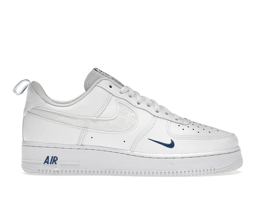 Фото № 1 с приближением к товару «‎Nike Air Force 1 Low Reflective Swoosh White Blue»