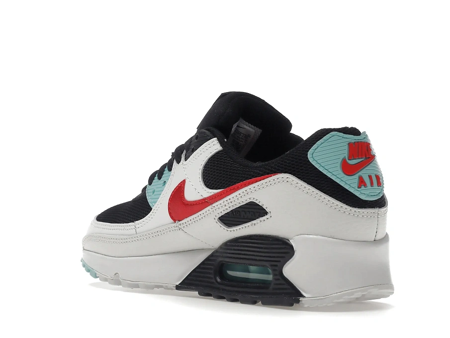 Фото № 6 с приближением к товару «‎Nike Air Max 90 Aqua Red White Black »