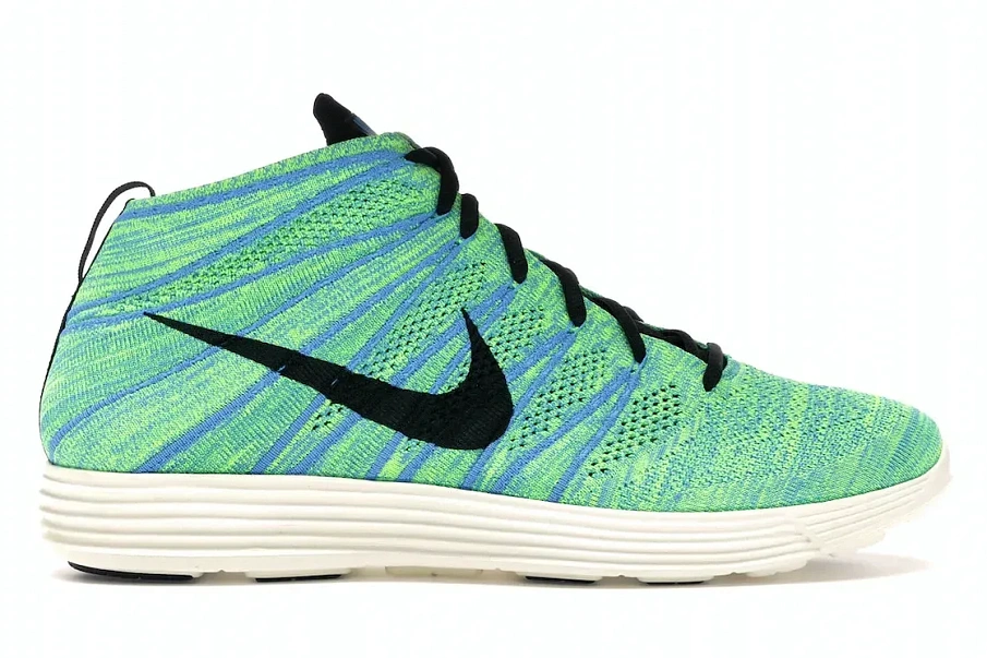 Фото № 1 с приближением к товару «‎Nike Lunar Flyknit Chukka Blue Glow Volt»
