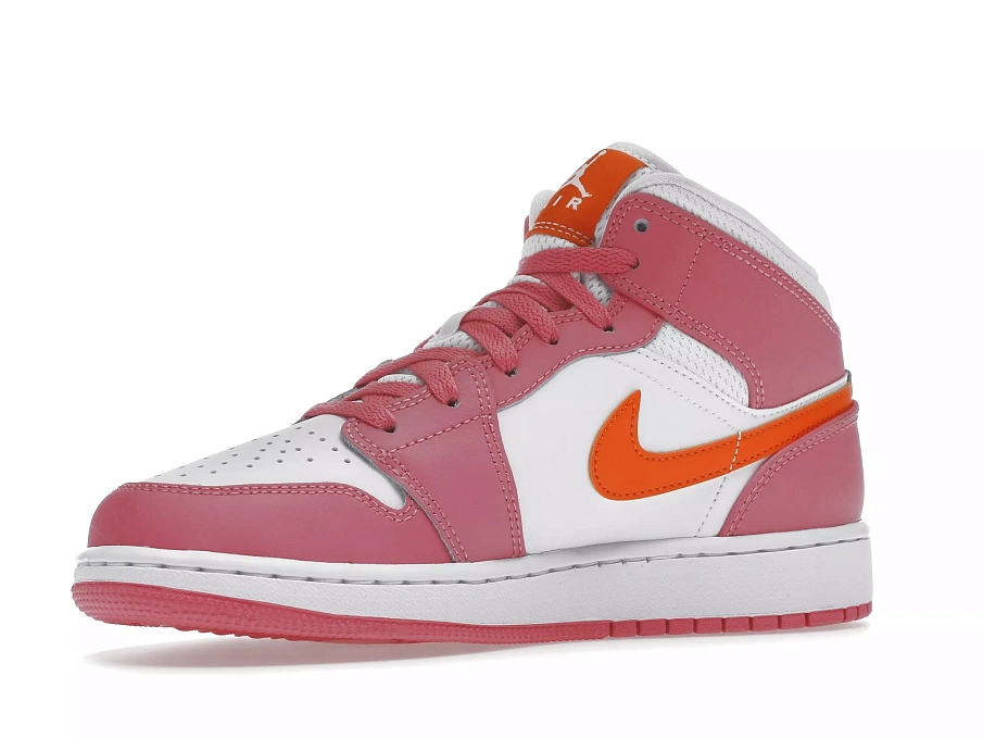 Фото № 4 с приближением к товару «‎Jordan 1 Mid Pinksicle Safety Orange »
