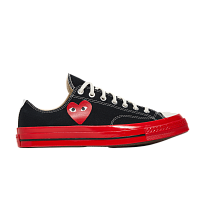 Фото № 1 с приближением к товару «‎Comme des Garçons Play x Converse Chuck 70 Low Black Red»