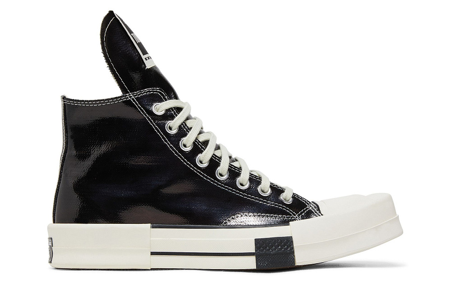 Фото № 2 с приближением к товару «‎Rick Owens x Converse TURBODRK Chuck 70 High Black Lacquer»
