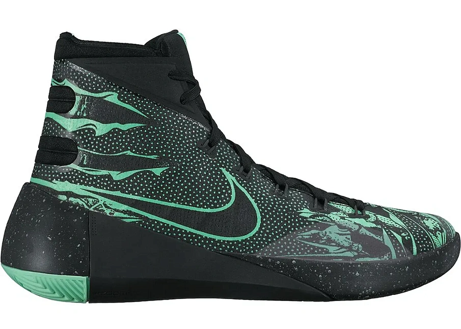 Фото № 1 с приближением к товару «‎Nike Hyperdunk 2015 Black Green Glow»