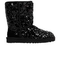 Фото № 1 с приближением к товару «‎UGG Women's Classic Short Chunky Sequin - Black»