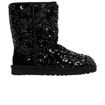 UGG Women's Classic Short Chunky Sequin - Black - 1