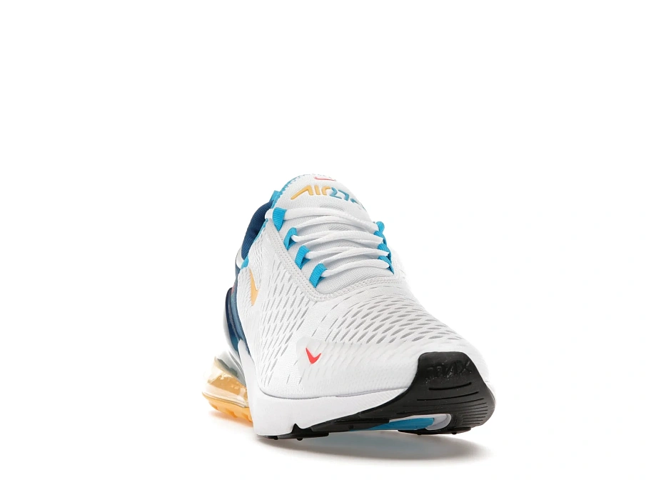 Фото № 3 с приближением к товару «‎Nike Air Max 270 White Industrial Blue Citron Pulse»