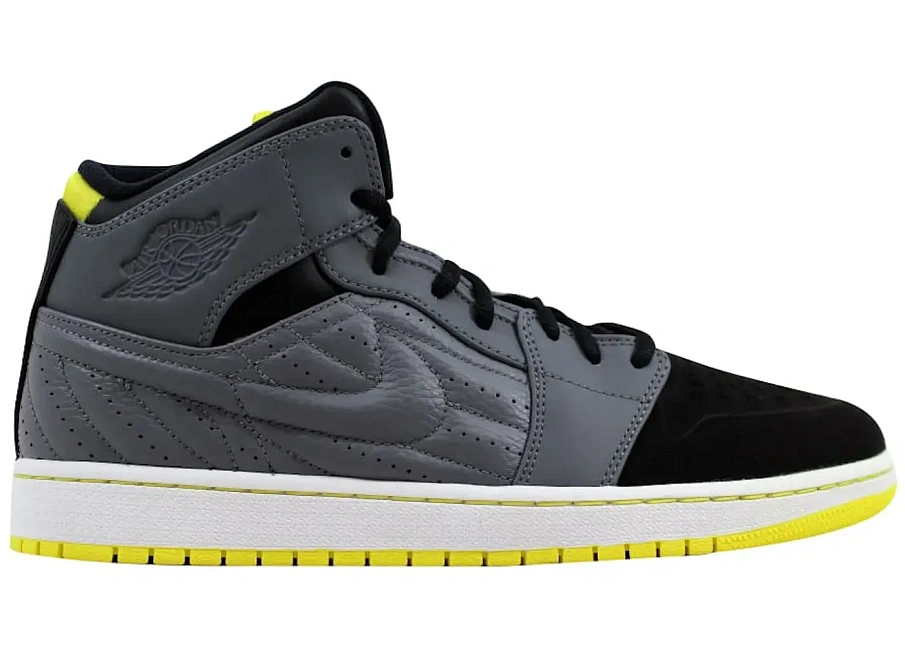 Фото № 1 с приближением к товару «‎Jordan 1 Retro '99 Cool Grey Vibrant Yellow»