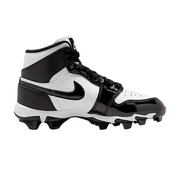 Air Jordan 1 Mid Cleats GS White Black - 1
