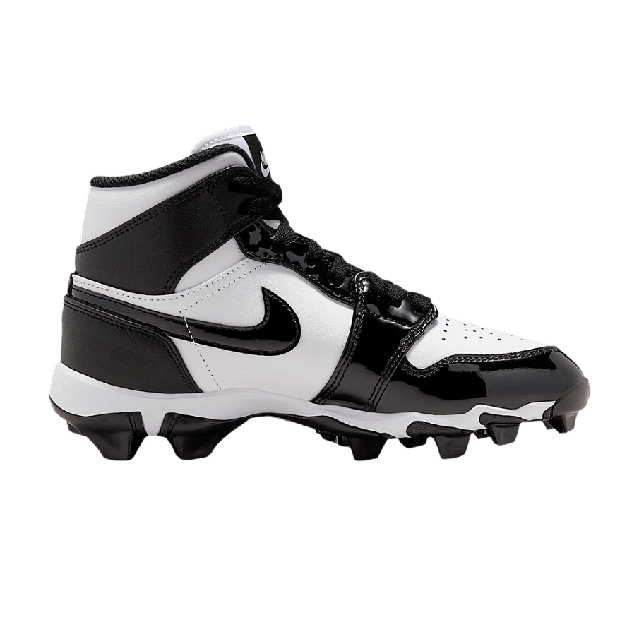 Фото № 1 с приближением к товару «‎Air Jordan 1 Mid Cleats GS White Black»