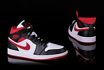 Фото № 2 с приближением к товару «‎Air Jordan 1 Mid "Metallic Red" WhiteBlackRed»