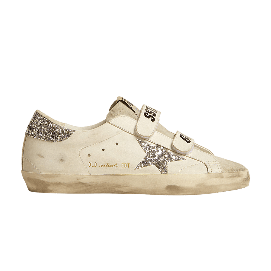 Фото № 1 с приближением к товару «‎Golden Goose Women's Old School White Silver Glitter»