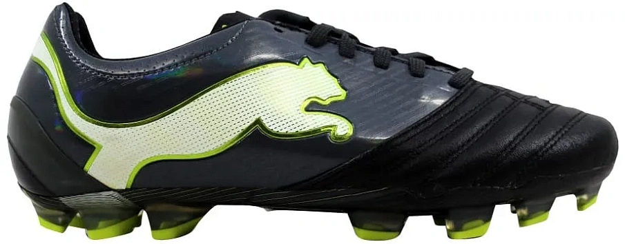 Фото № 1 с приближением к товару «‎Puma Powercat 1.12 FG Black/Dark Shadow-White-Lime Punch»