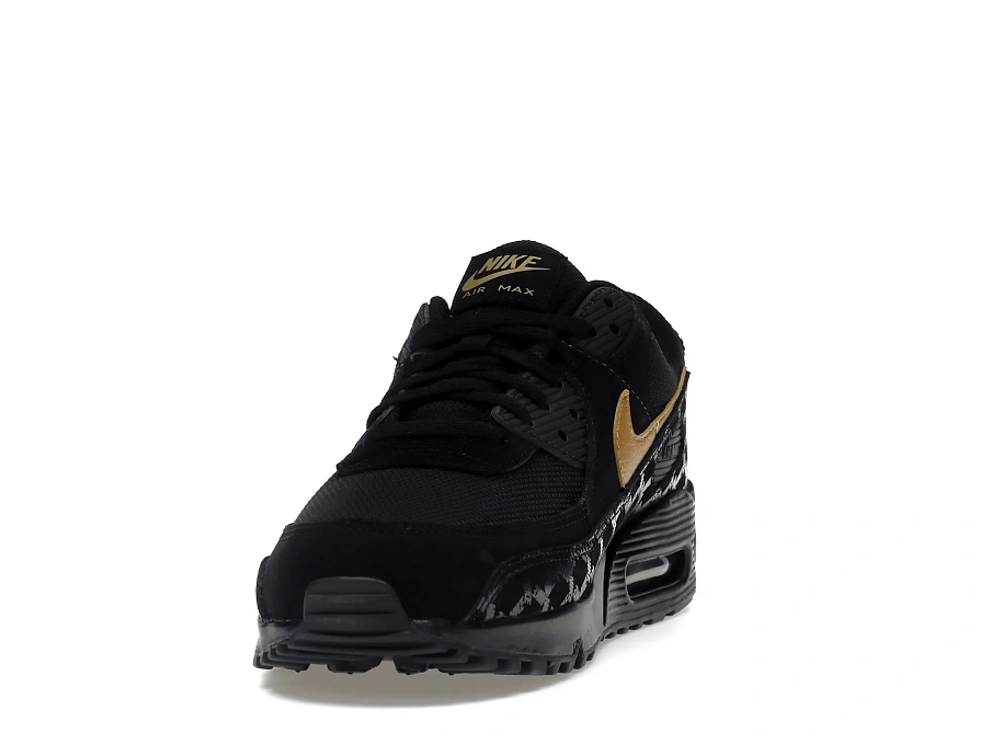 Фото № 3 с приближением к товару «‎Nike Air Max 90 Black Gold Muguard Pattern»