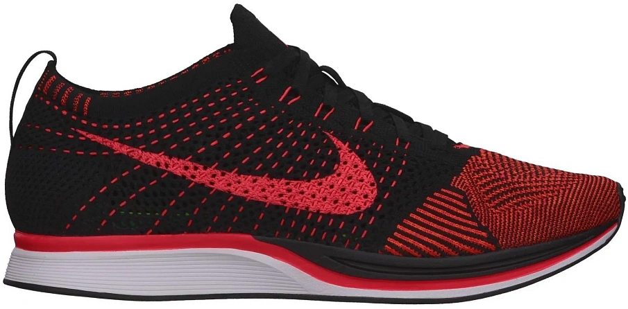 Фото № 1 с приближением к товару «‎Nike Flyknit Racer Black Laser Crimson»