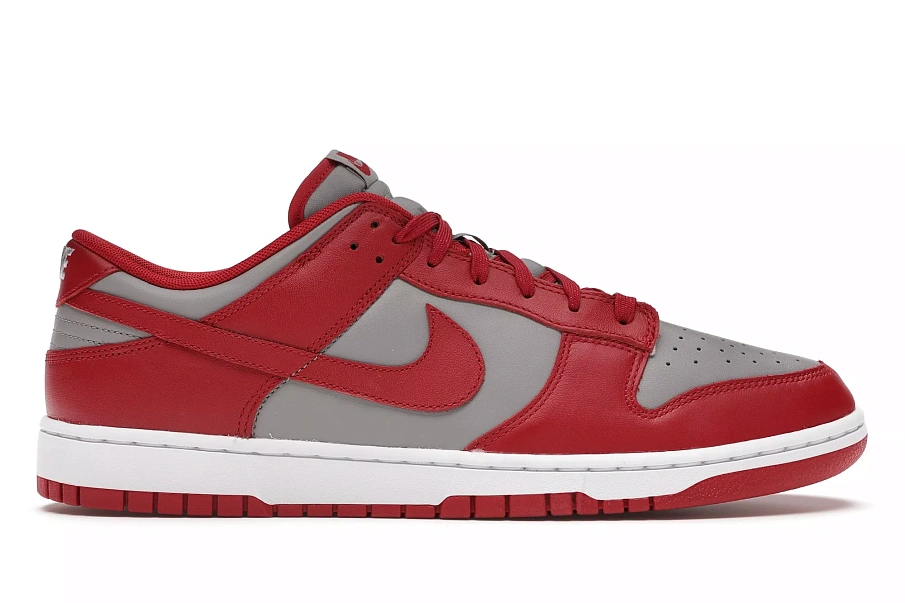 Фото № 1 с приближением к товару «‎Nike Dunk Low Retro Medium Grey Varsity Red UNLV (2021)»