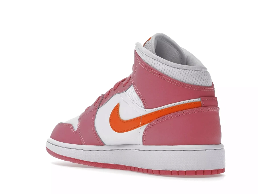 Фото № 5 с приближением к товару «‎Jordan 1 Mid Pinksicle Safety Orange »
