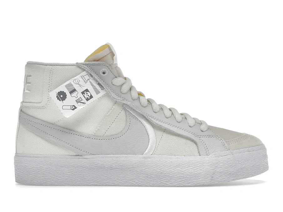 Фото № 1 с приближением к товару «‎Nike SB Blazer Mid Warning Label Summit White»