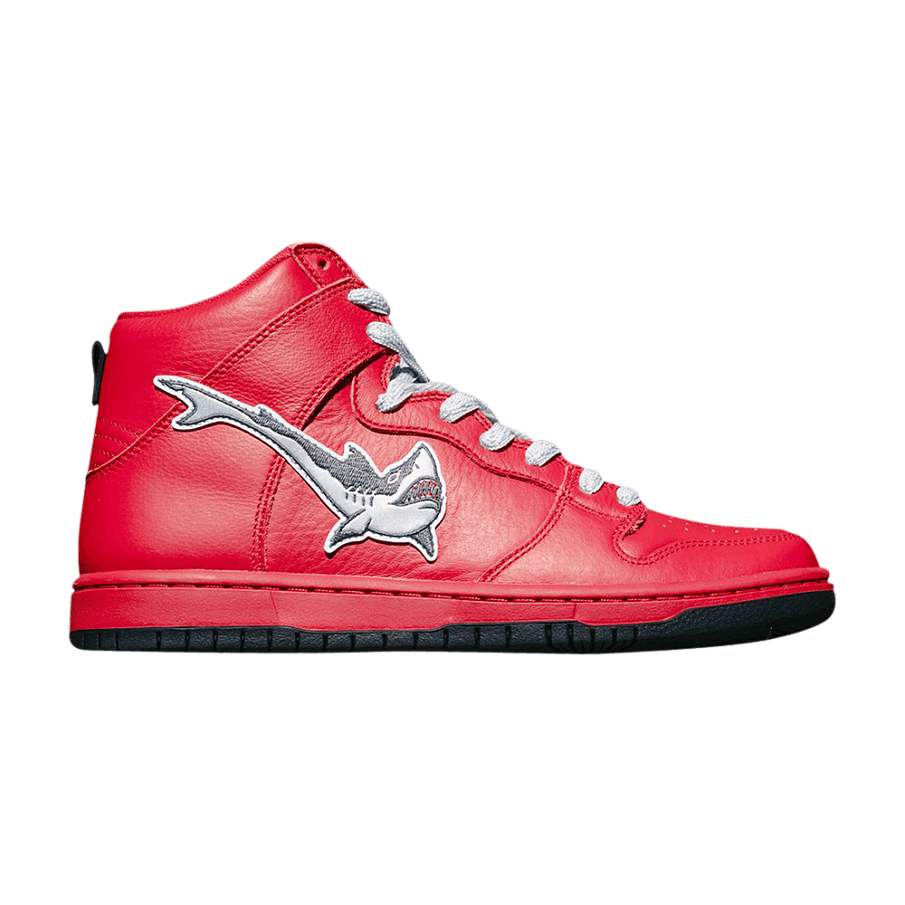 Фото № 1 с приближением к товару «‎Oski x Nike Dunk High SB Red Shark Friends & Family»