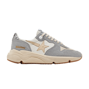 Golden Goose Women's Running Sole Silver White Cream
