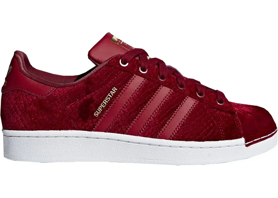 Фото № 1 с приближением к товару «‎adidas Superstar Velvet Noble Maroon »