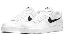 Фото № 3 с приближением к товару «‎Nike Air Force 1 Low Cut Out Swoosh White Black»