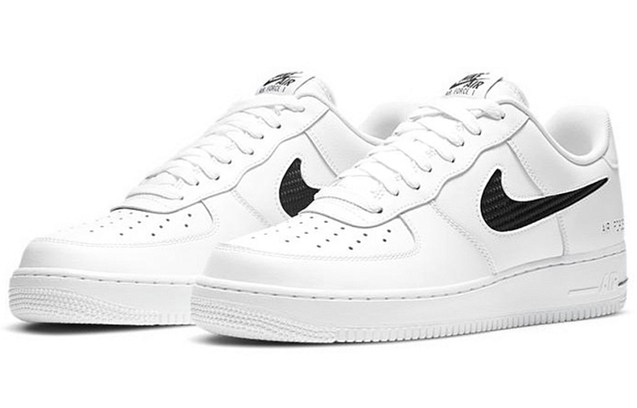 Фото № 3 с приближением к товару «‎Nike Air Force 1 Low Cut Out Swoosh White Black»