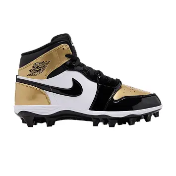 Air Jordan 1 Mid TD Cleat Gold Toe - 1