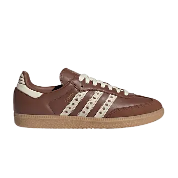 adidas Women's Samba OG Cloud White Preloved Brown Cream