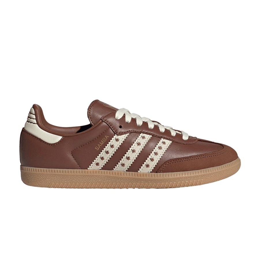 Фото № 1 с приближением к товару «‎adidas Women's Samba OG Cloud White Preloved Brown Cream»