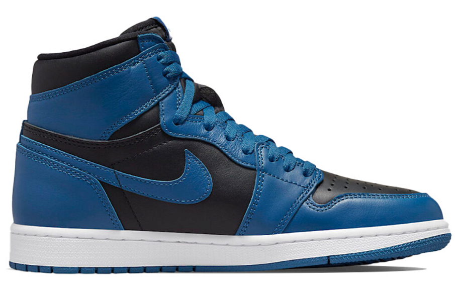 Фото № 2 с приближением к товару «‎Nike Air Jordan 1 High OG Vintage basketball shoes Dark Marina Blue»