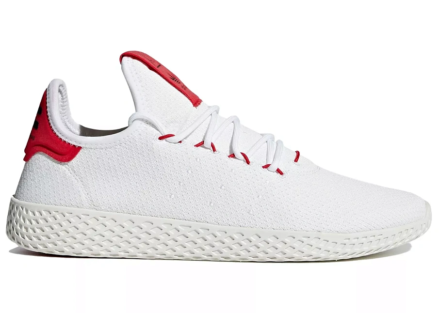 Фото № 1 с приближением к товару «‎adidas Tennis Hu Pharrell White Scarlet»