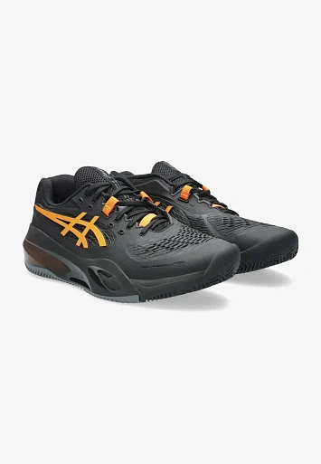 GEL-RESOLUTION X CLAY CLAY COURT TENNIS SHOES BLACK SHOCKING ORANGE - 2