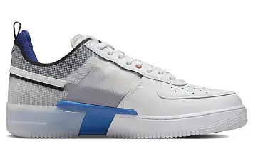 Nike Air Force 1 React Skate Shoes GreyWhiteBlue - 2