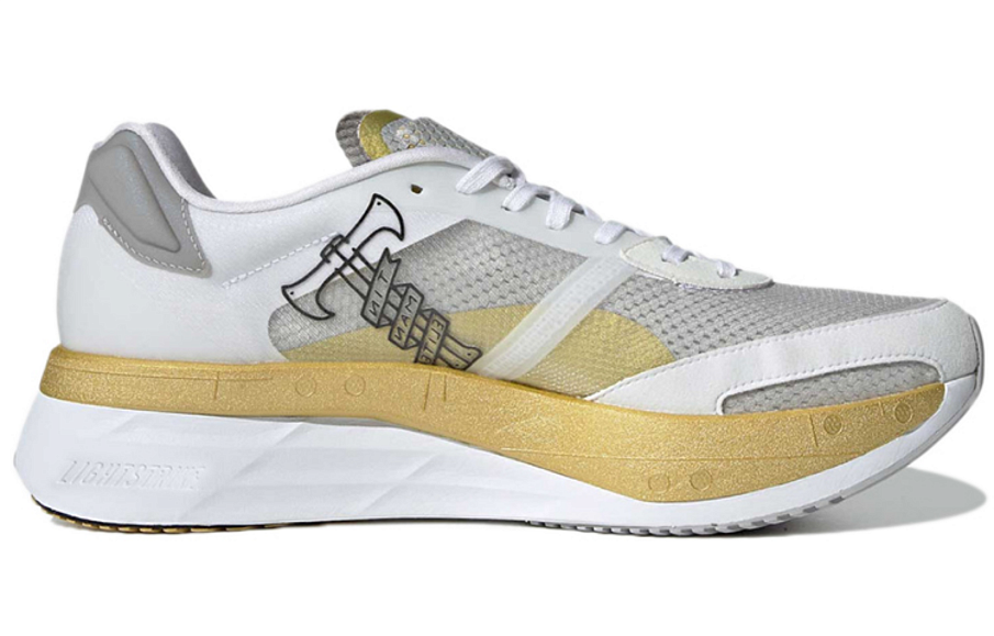 Фото № 2 с приближением к товару «‎adidas Adizero Boston 10 TME 'White Gold Metallic'»