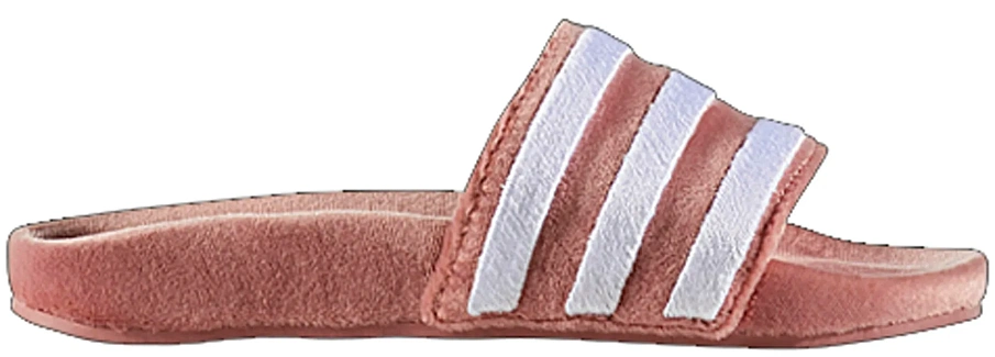 Фото № 1 с приближением к товару «‎adidas adiLette Velour Raw Pink (Youth)»