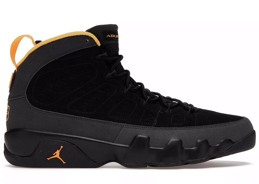 Фото № 1 с приближением к товару «‎Jordan 9 Retro Dark Charcoal University Gold»