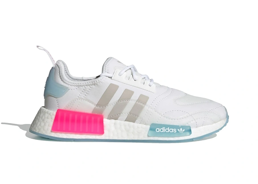 Фото № 1 с приближением к товару «‎adidas NMD R1 White Halo Blue Shock Pink »