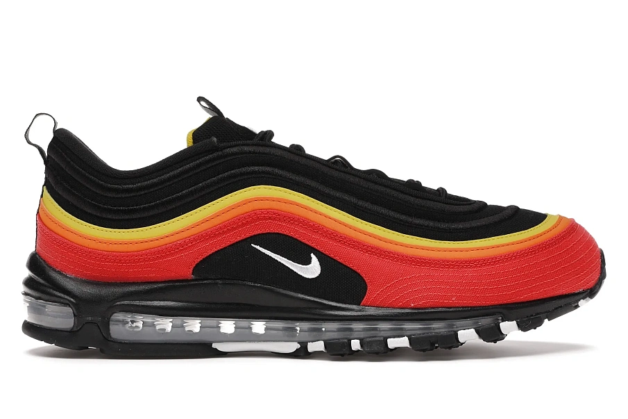 Фото № 1 с приближением к товару «‎Nike Air Max 97 Black Chile Red Magma Orange»