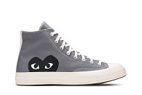 Фото № 2 с приближением к товару «‎Comme des Garçons PLAY x Converse Chuck 70 High Steel Gray»